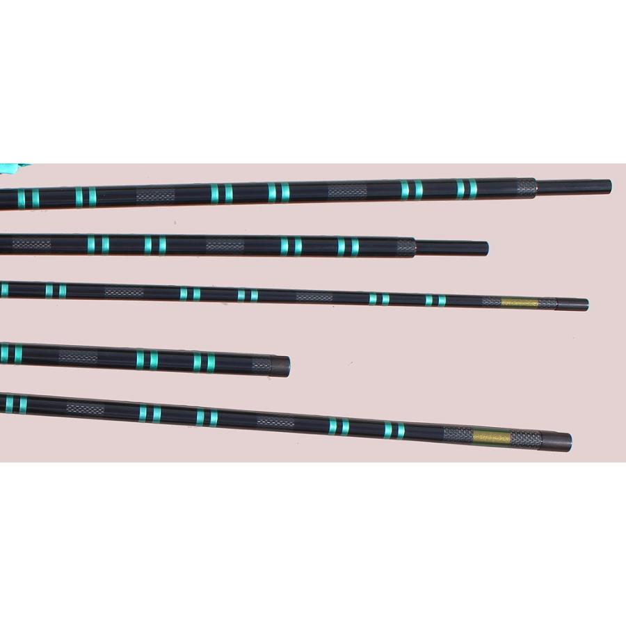 7尺から25尺！匠絆 マジックブルーモデル 竿掛け3本 タモの柄2