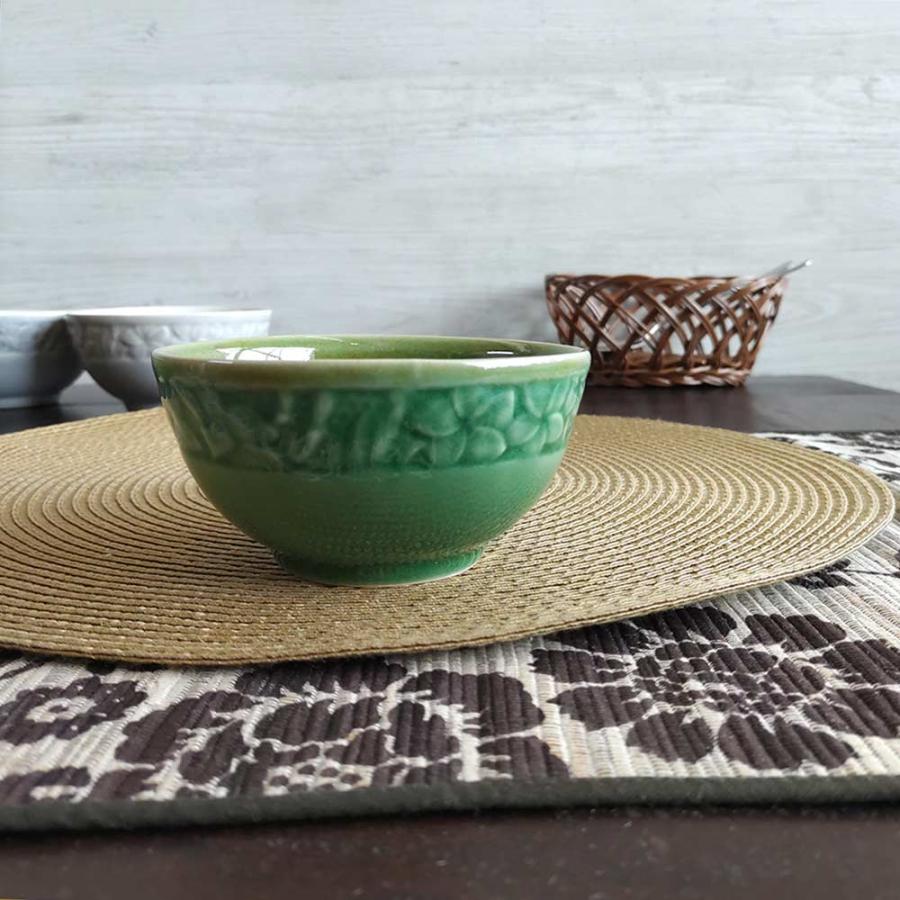 ジェンガラケラミック ライスボウル 茶碗 2個1セット 陶器 2色