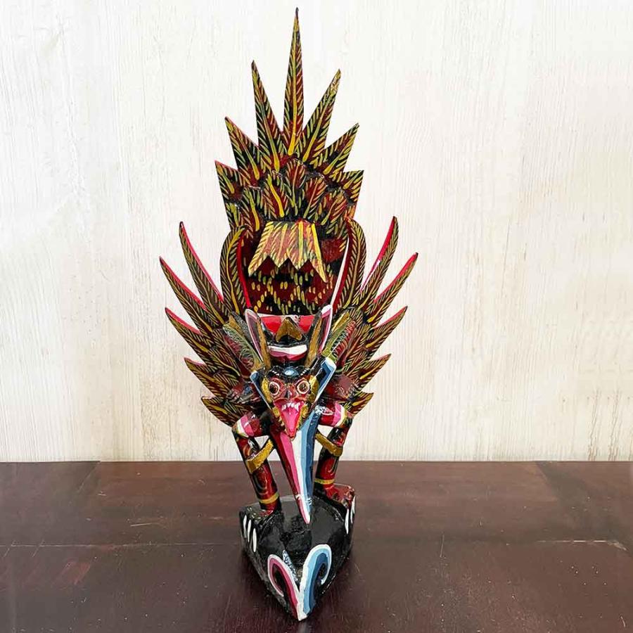 ガルーダの置物 霊鳥 ガルーダ H35cm S 木製 オブジェ インドネシア
