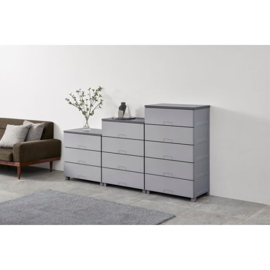 天馬 フィッツチェスト フルフラット 6504 完成品チェスト 4段 グレー