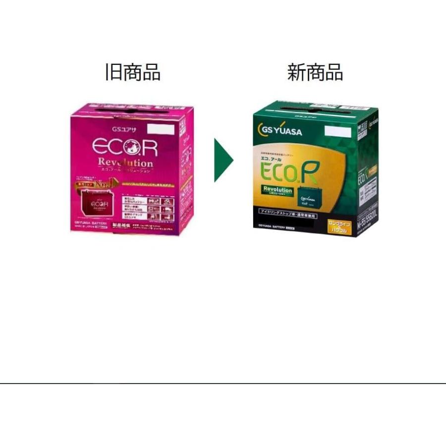 ECO.R ER-M-55/55B20L GSユアサ M42 国産車バッテリー Revolution