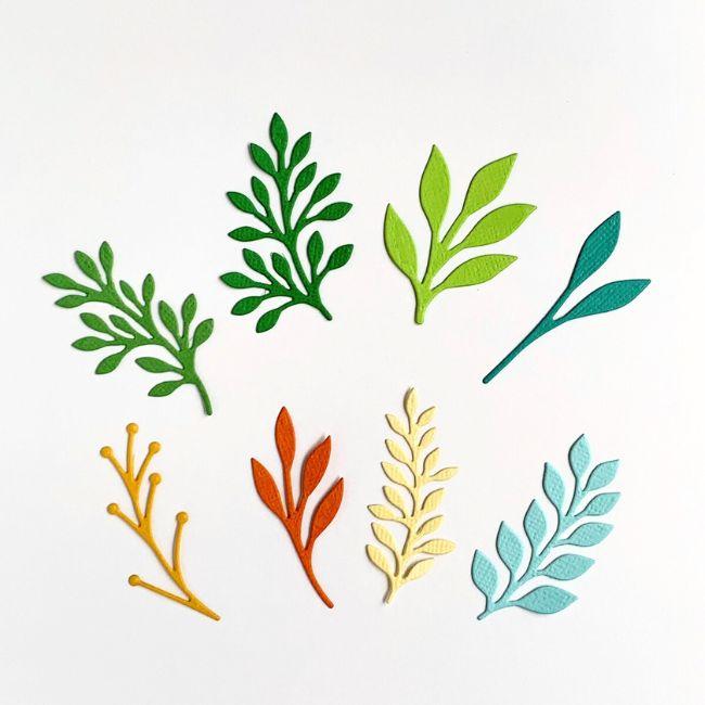 カッティングダイ 葉 植物 コラージュ素材 ハンドメイド ダイカット型