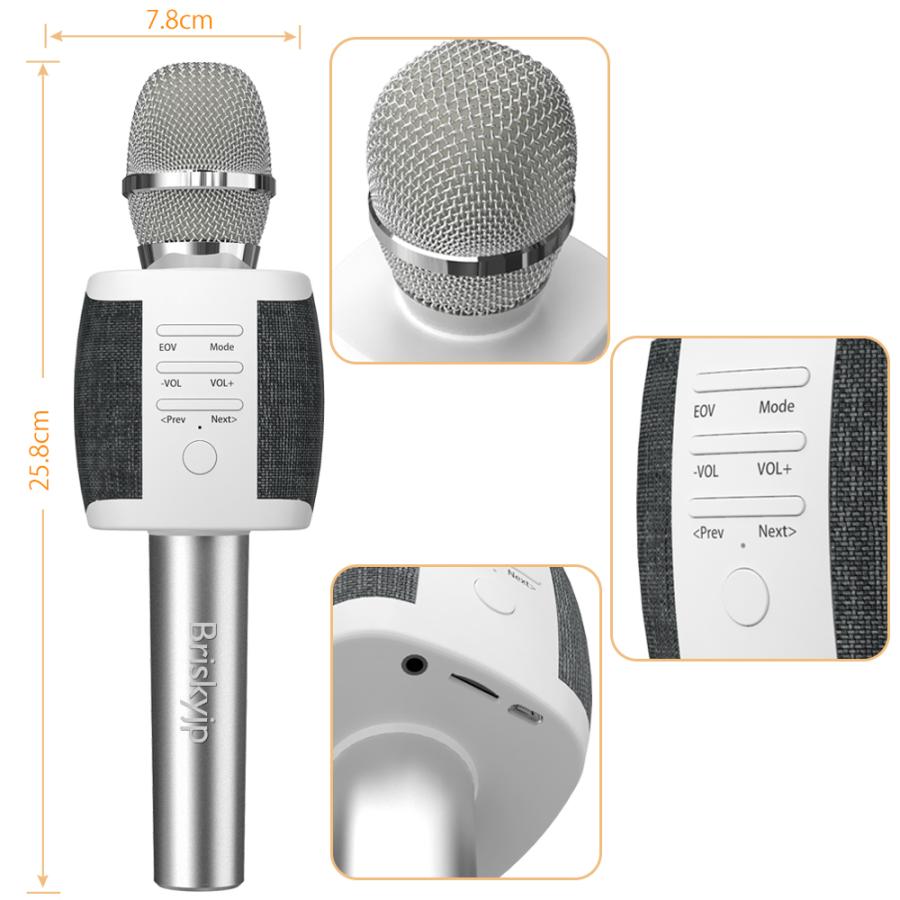 カラオケマイク bluetooth ワイヤレスマイク 家庭用 高音質 スピーカー