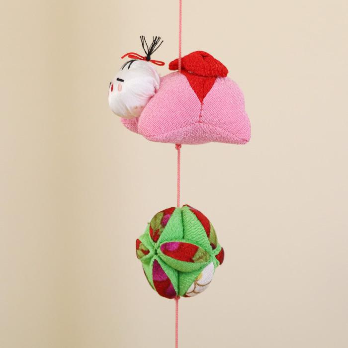 モチーフ一本つるし飾り 赤ちゃんつるし 〜七宝鞠〜 [SK] 5個つるし