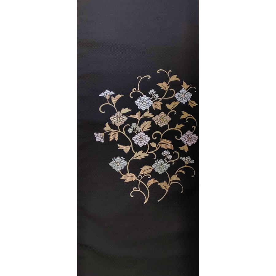 名古屋帯 正絹 黒 唐草 〜エレガントアラベスク〜 ブラック 京玉響