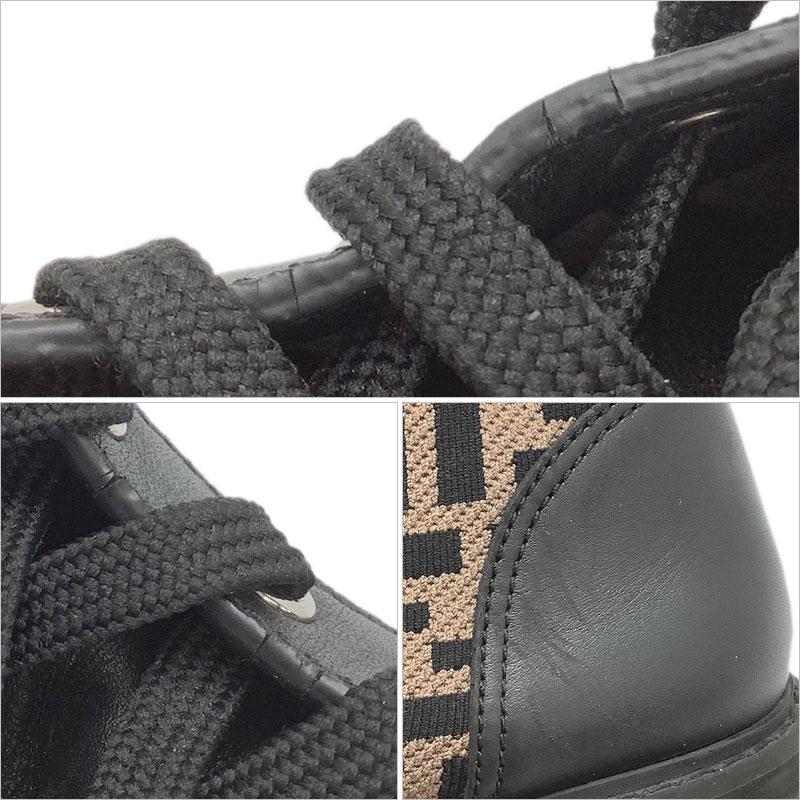 FENDI フェンディ ロココ ストレッチファブリック バイカーブーツ