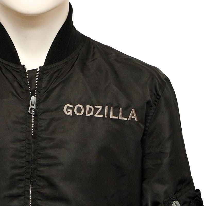ゴジラ 刺繍 MA-1 ジャケット GZL-2502 ボンバージャケット ナイロン