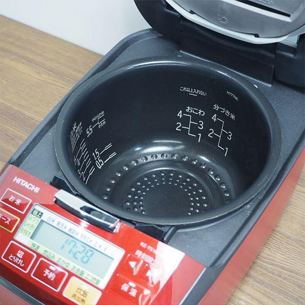 日立（HITACHI） 中古 RJ323 IH炊飯ジャー 炊飯器 RZ-TS104M-R 5.5合