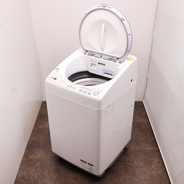 SHARP（シャープ） 中古 洗濯機 2〜3人分 8.0kg コンパクト 便利乾燥