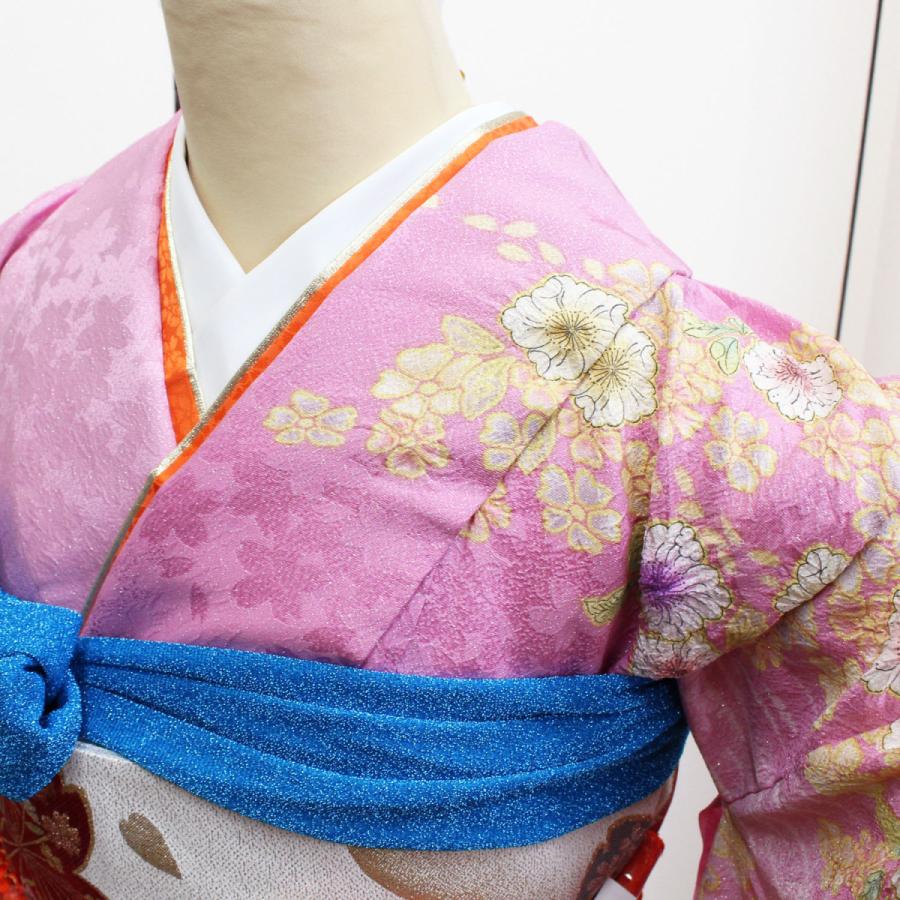 振袖 正絹 新品 仮絵羽 生地 単品 未仕立て品 成人式 結婚式などに