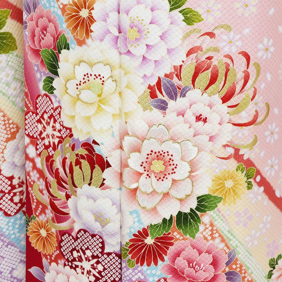 振袖 中古 フルセット 販売 正絹 リサイクル 仕立て上がり 着物 ピンク