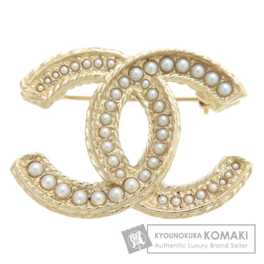 CHANEL（シャネル） ココマーク フェイクパール ブローチ 金属製