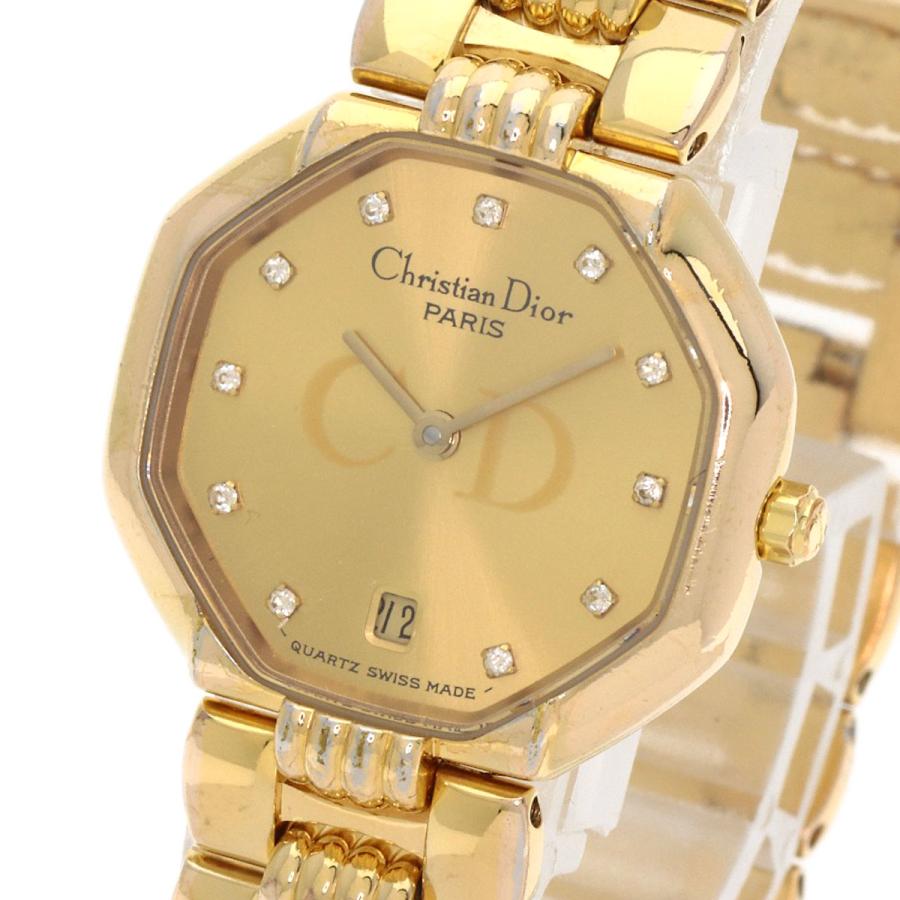 CHRISTIAN DIOR クリスチャンディオール D48-153 オクタゴン 腕時計 GP