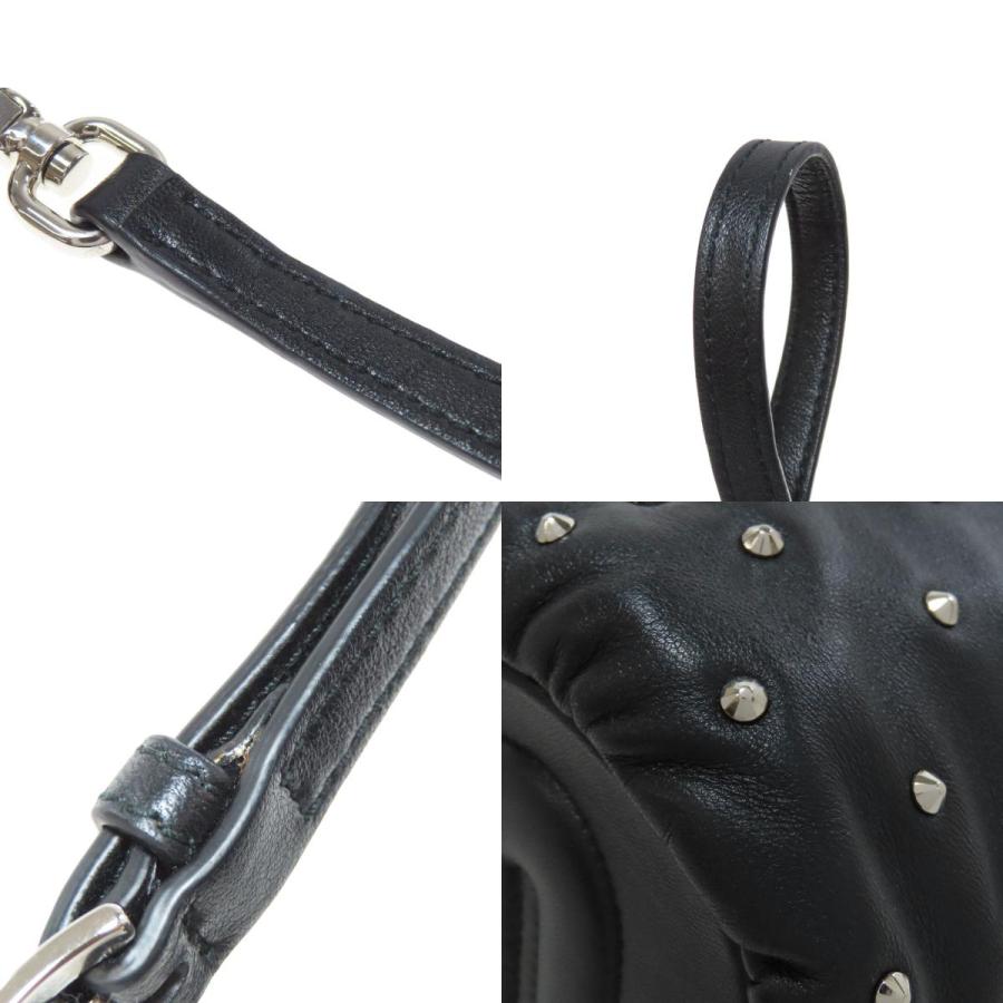 miu miu（ミュウミュウ） スタッズ ショルダーバッグ レザー