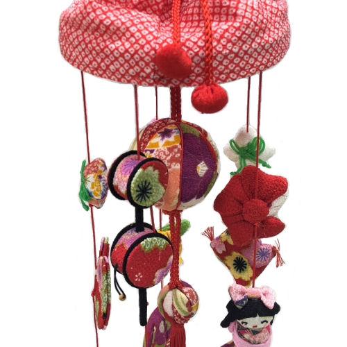 つるし飾り おひな飾り ちりめん細工 吊るし飾り ちりめん傘付き 5本