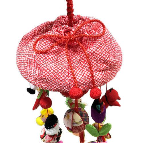 つるし飾り おひな飾り ちりめん細工 吊るし飾り ちりめん傘付き 6本