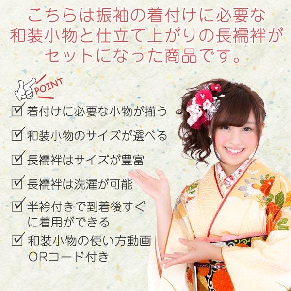 振袖用 和装小物 20点セット 長襦袢付き wk-364 着付け 着付け小物