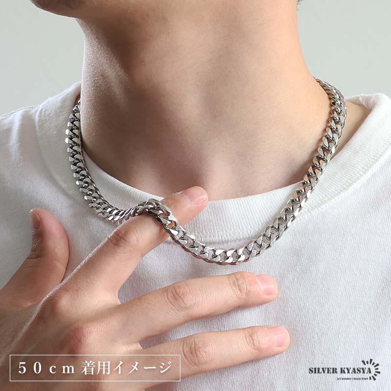 ステンレス 喜平ネックレス チェーンネックレス 幅9mm 長さ3サイズ