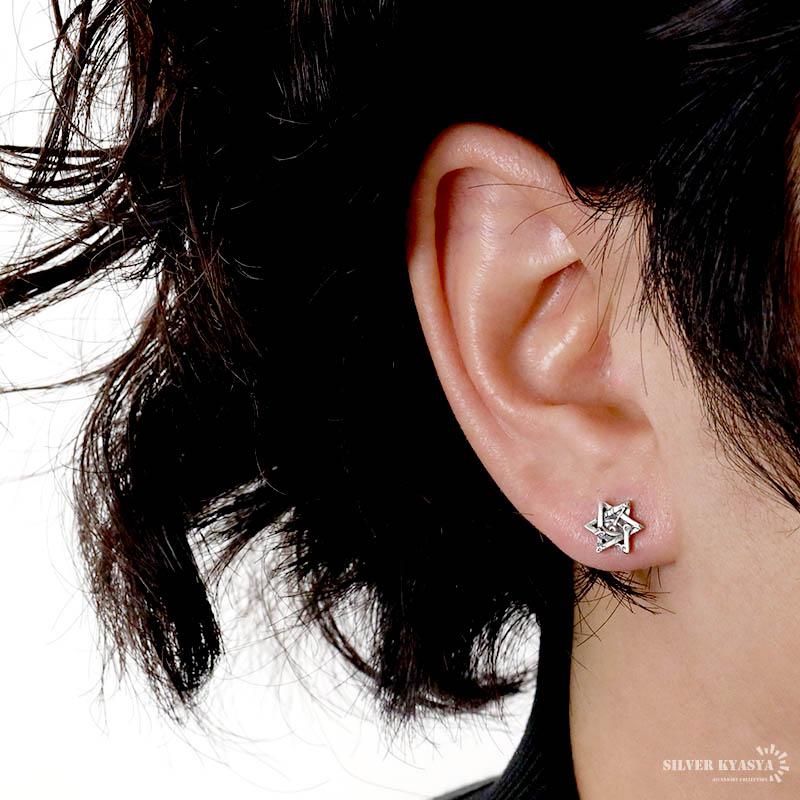 シルバー925 プロビデンスの目 ピアス シルバー メンズ スタッドピアス