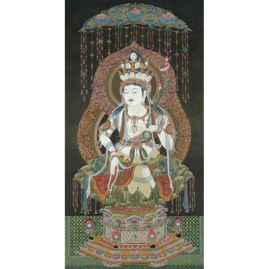 肉筆仏画 十一面観音 : 仏像仏画チベット美術卸の天竺堂 - 通販