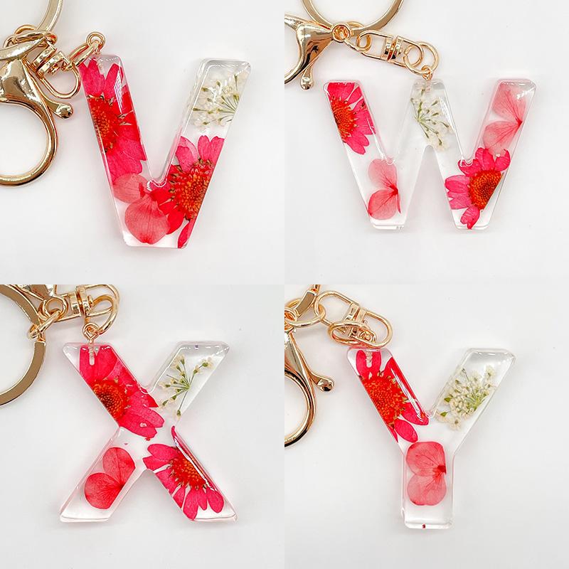 最大P14倍 2/25限定】イニシャルキーホルダー レッド N〜Z ハー