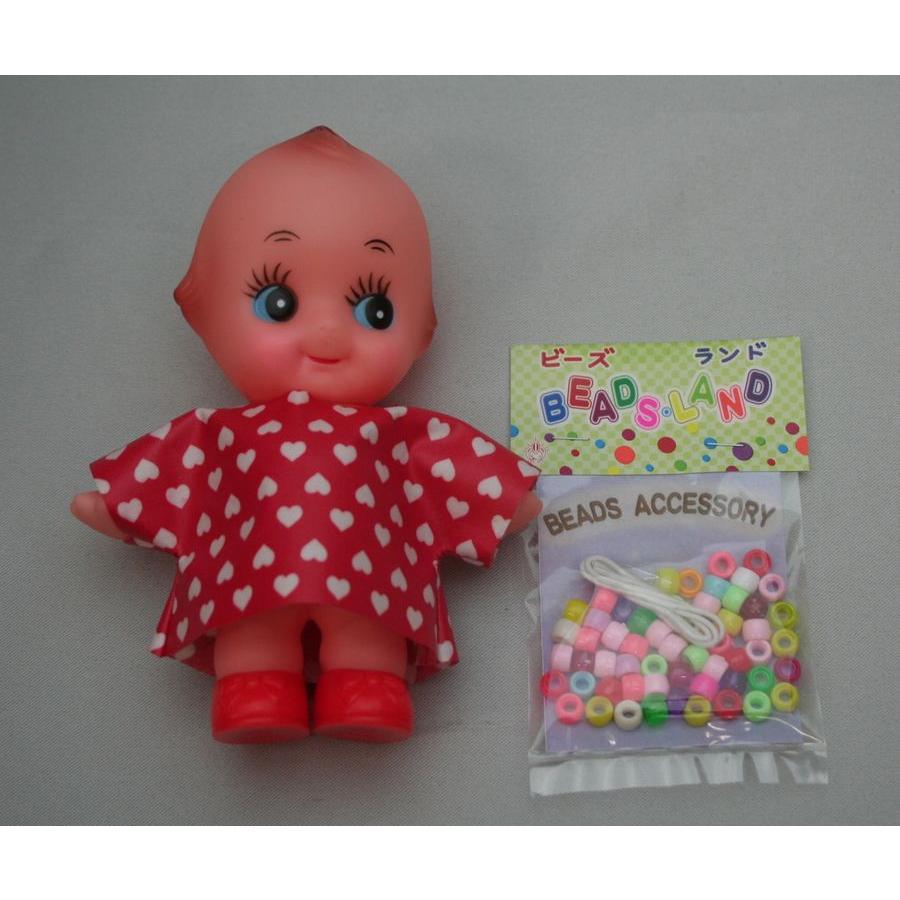 駄菓子屋玩具】 レトロキューピー人形 15cm 簡易洋服・アクセサリー