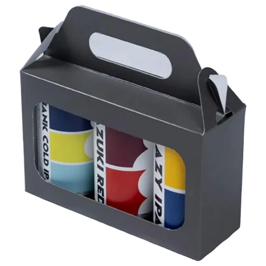 ビール箱 350ml缶用手提3本箱 グレー 1セット200枚入 198×66×124mm