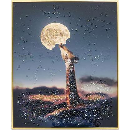 アートフレーム クリスタルピクチャー ムーンジラフ/月とキリン