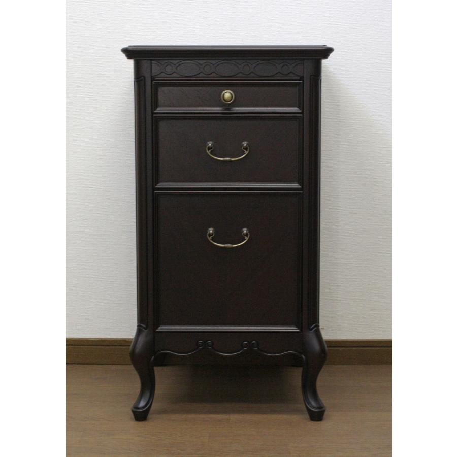 東海家具工業 サイドチェスト コスメチェスト ダークブラウン 木製