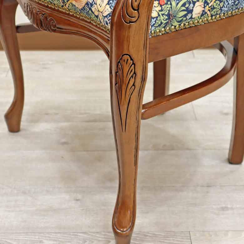 4脚セット イタリア ダイニングチェア いちご泥棒 木製 完成品 イス