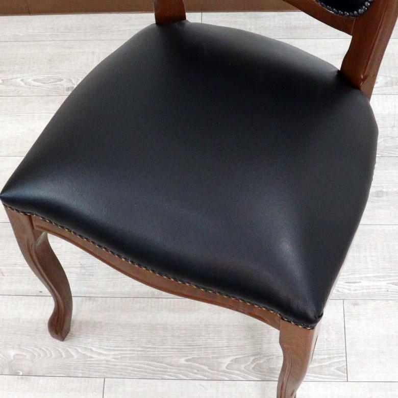 サルタレッリ フローレンス ダイニングチェア ブラックレザー 合皮