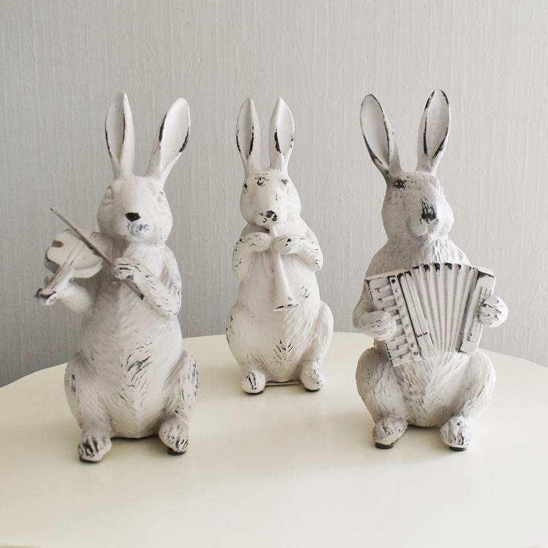 メロディラビット アコーディオン ウサギの置物 アンティーク