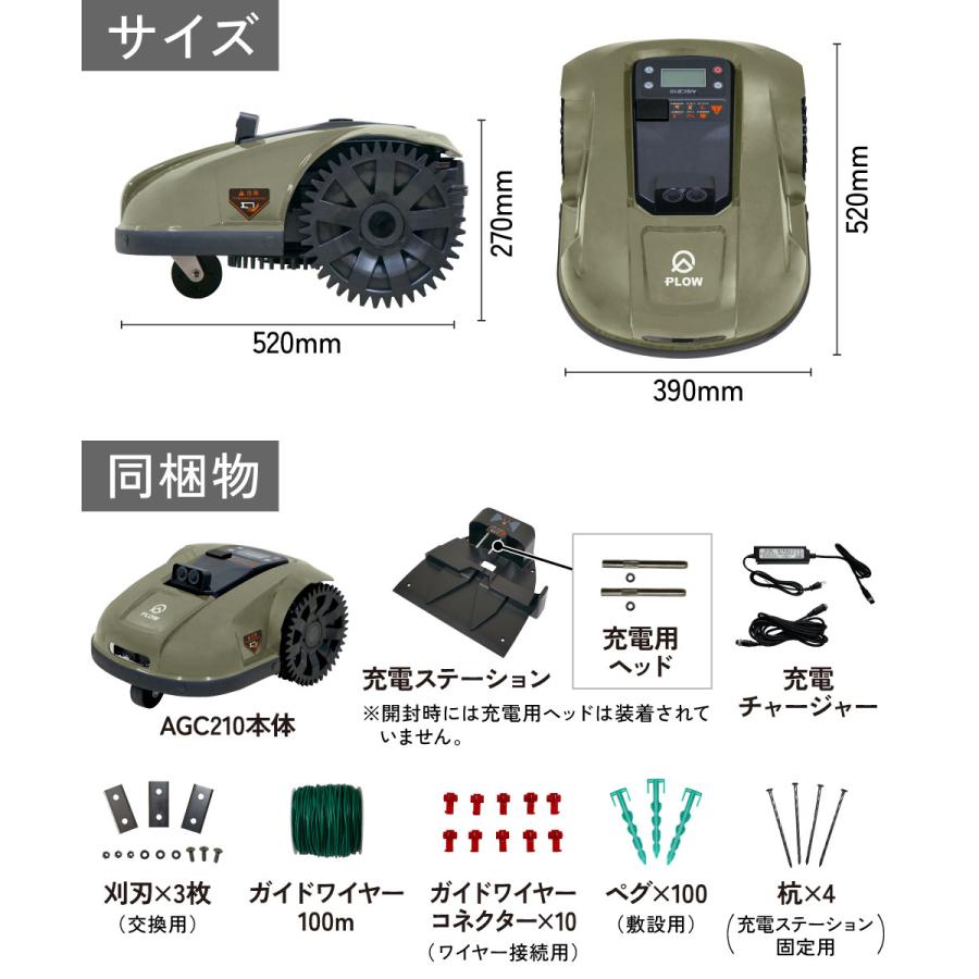 PLOW 「3月1日はP5倍」PLOW ロボット芝刈機 AGC210 スケジュール管理