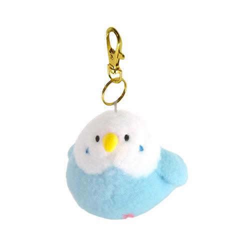 ぽわびより キーチェーン インコ BL 鳥 セキセイインコ ブルー