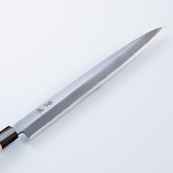 堺重勝 柳刃包丁 片刃 270mm 白二 鋼付き 一般家庭用 日本製