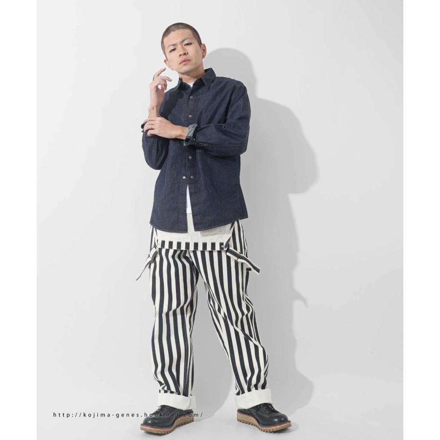 児島ジーンズ ビッグストライプ オーバーオール : 児島ジーンズ公式