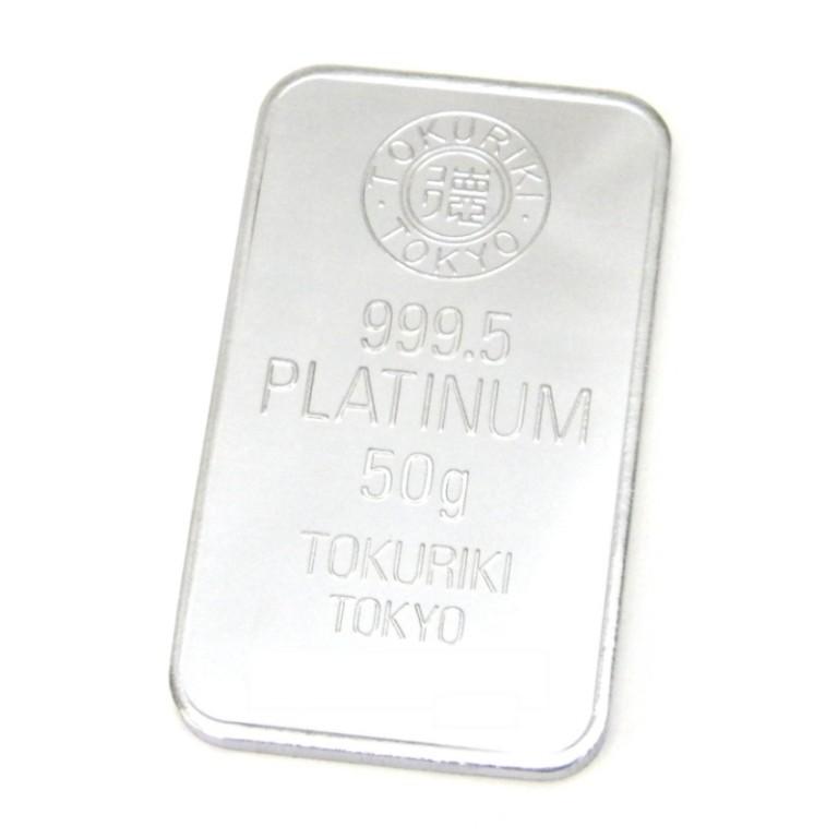 新品】徳力本店 プラチナ インゴット 50g 純プラチナ プラチナバー