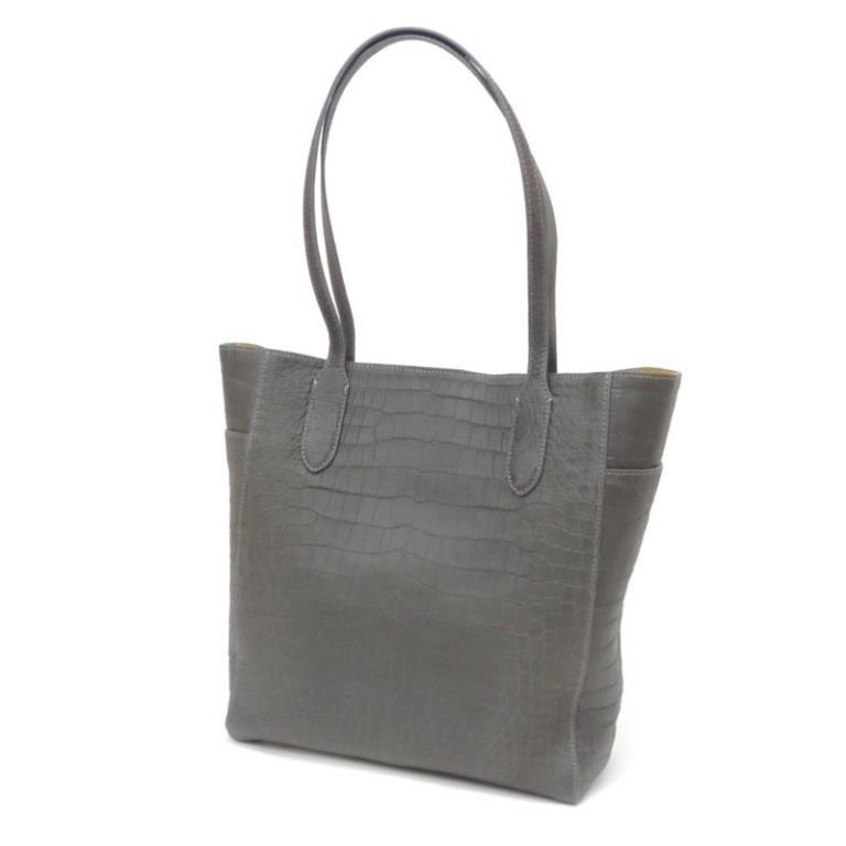 ペレリールッソ Pelley Lusso クロコダイル トートバッグ ダークグレー