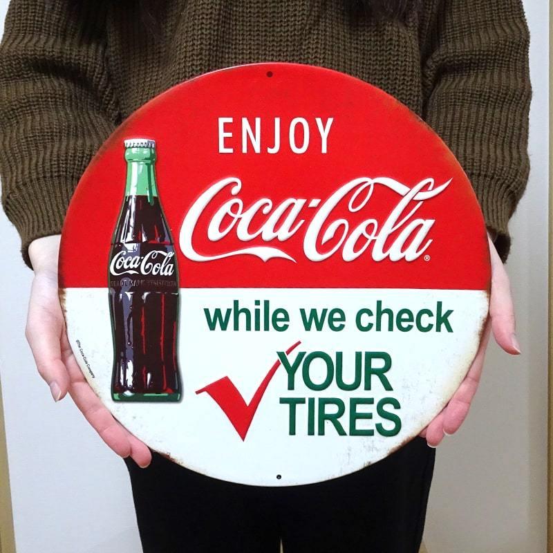 Coca Cola（コカコーラ） ブリキ看板 ビンテージ エンボスメタルサイン