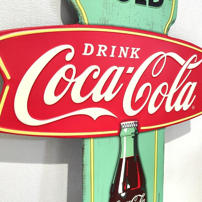 Coca Cola（コカコーラ） メタルサイン ブリキ看板 ガレージ COCA-COLA
