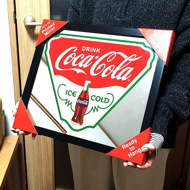 Coca Cola（コカコーラ） 鏡 パブミラー ロゴ おしゃれ アンティーク