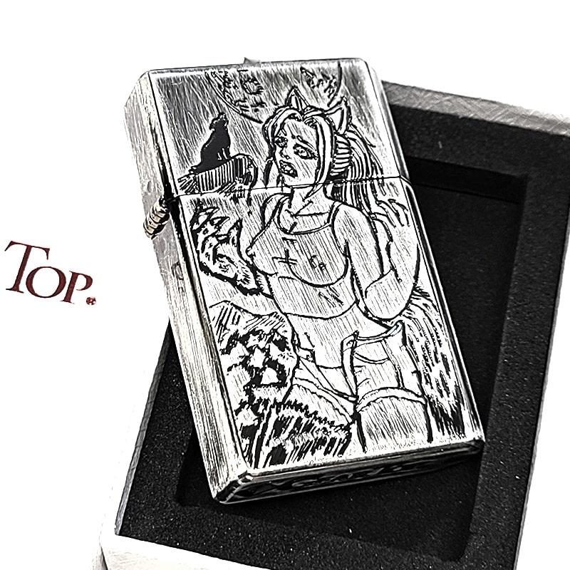 オイルライター GEAR TOP ウェアウルフ 銀燻し セクシーモンスター