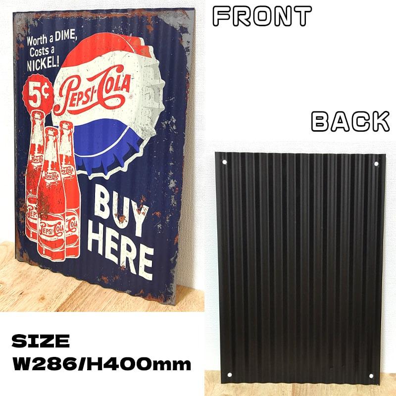 PEPSI（ペプシ） ブリキ看板 コーラ アンティーク メタルサイン レトロ