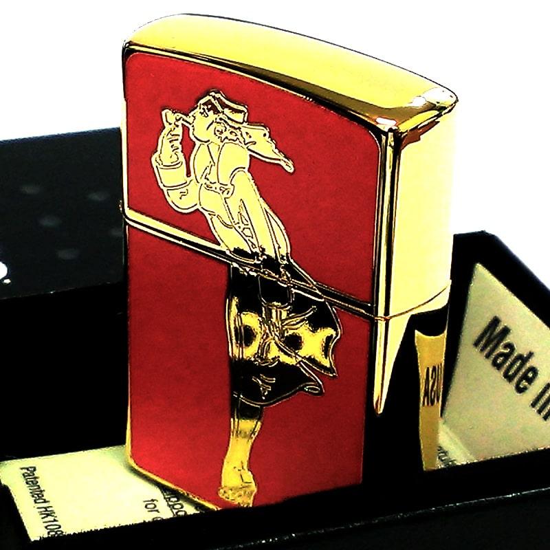 ZIPPO（ジッポー） ウィンディガール ジッポ ライター ゴールド レッド