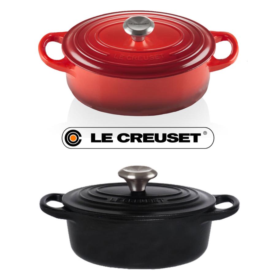 ココット・オーバル 【シグニチャー 17cm / マットブラック】LECREUSET