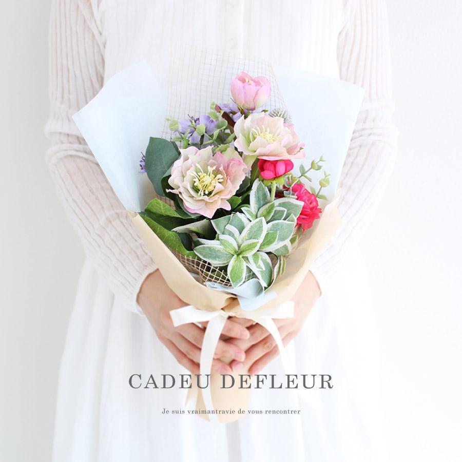 クリスマスローズブーケ ブーケ アーティフィシャルフラワー 造花 花束