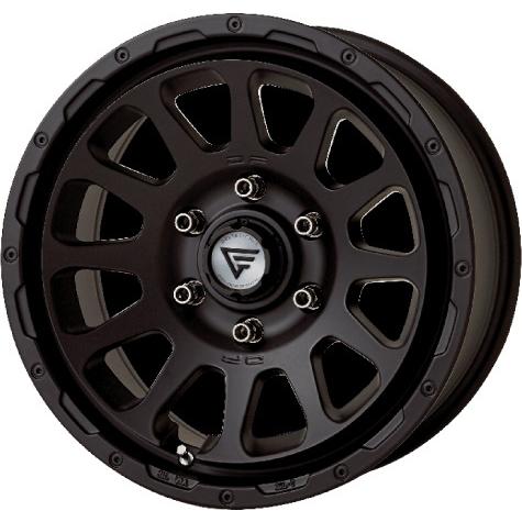 DELTA FORCE OVAL 17インチ 8.0J +20 6-139.7 マットブラック 4本で