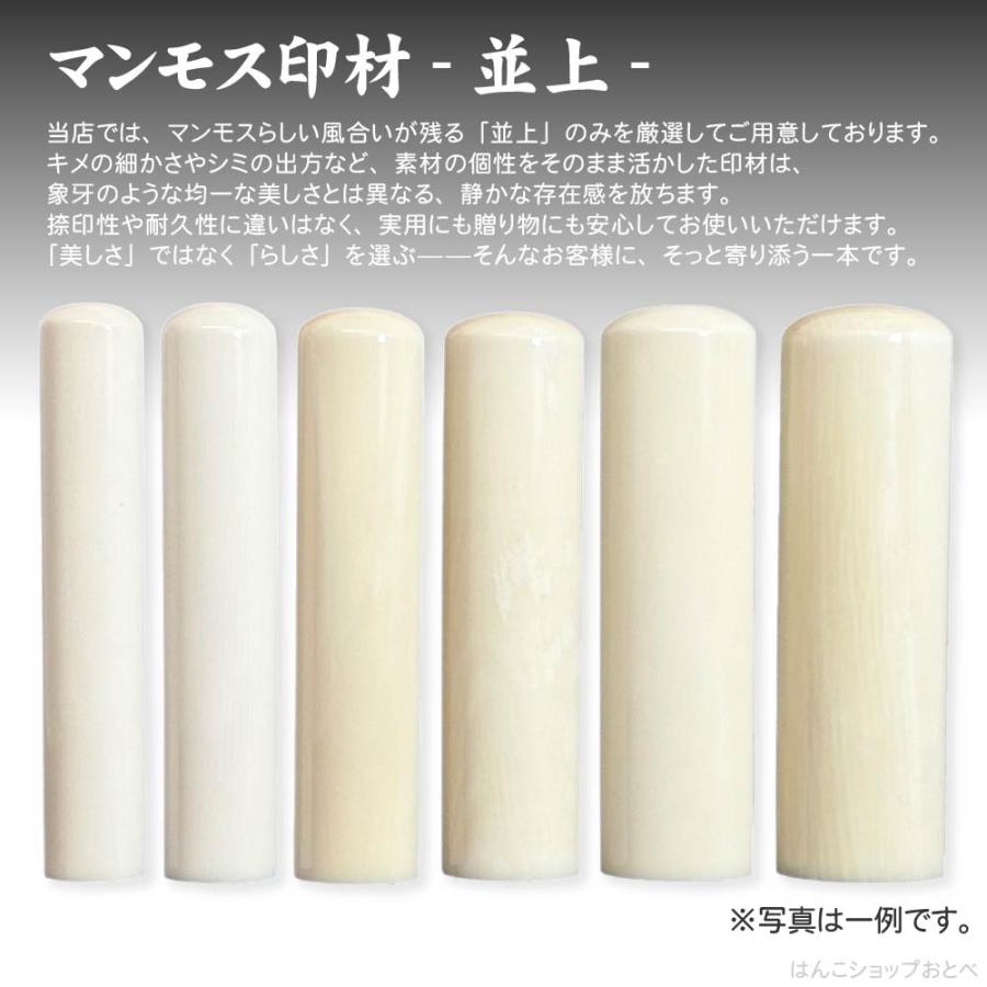 実印 マンモス 並上 印鑑ケース付 18mm 印鑑登録 18ミリ ハンコ