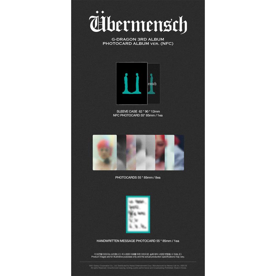 G-DRAGON 3RD アルバム Ubermensch PHOTOCARD ALBUM ver. (NFC