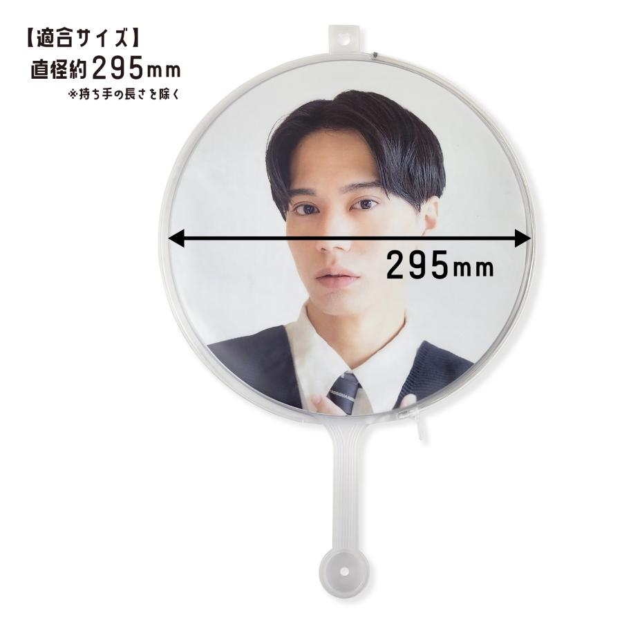 コレサポ うちわカバー 丸型 15枚（3枚入×5） 透明 サイドファスナー